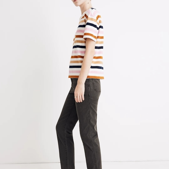 Madewell Easy Crop Tee in Beatrice Stripe - Picture 3 of 6